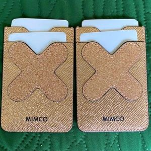 Mimco sticker card holder - Rose Gold
